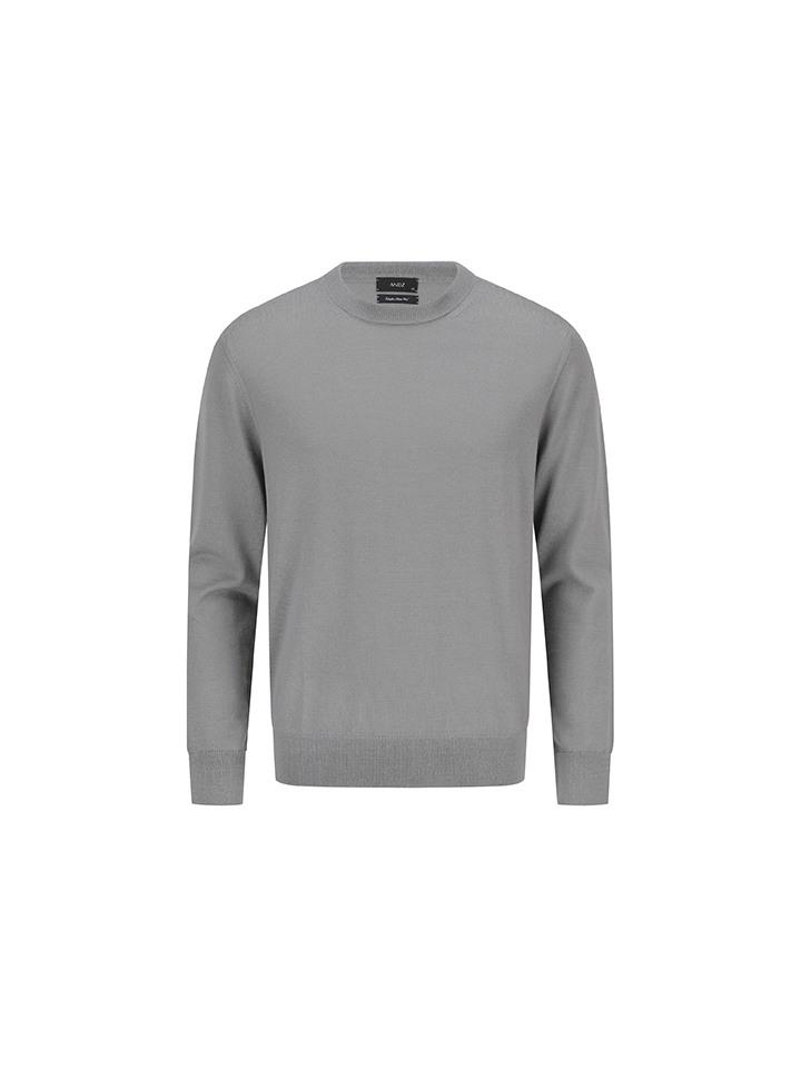 AND Z Men'S) Round Neck Wool Sweater_Bze1Er1201Gr