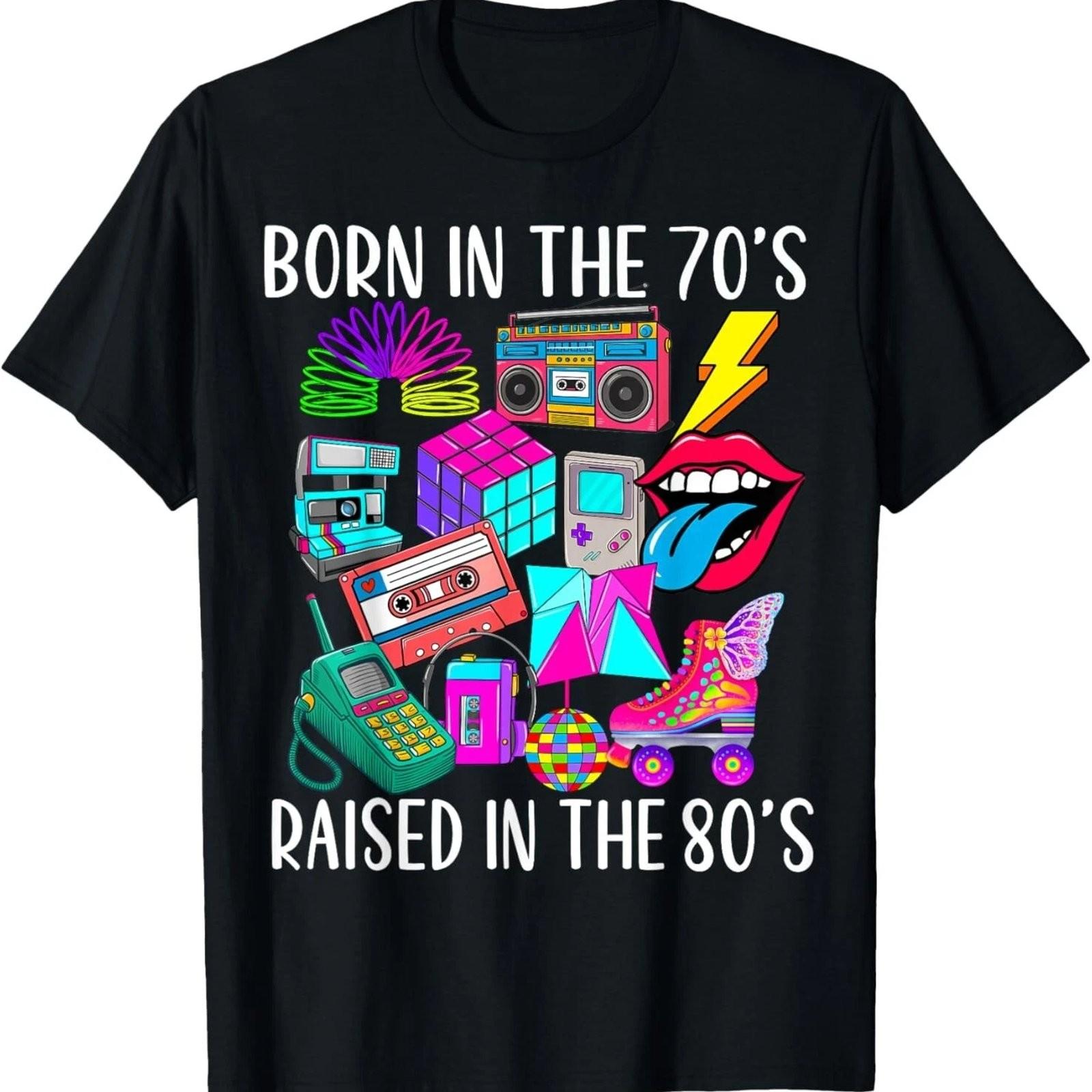 Born In The 70s Raised In The 80s Vintage Graphic T-Shirt S