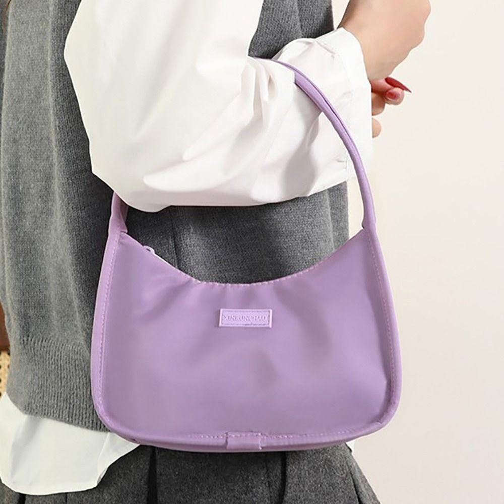 Fashion Multicolor Shoulder Bag Waterproof Nylon Tote Bag Multi-functional Zipper Closure Handbag Shopping