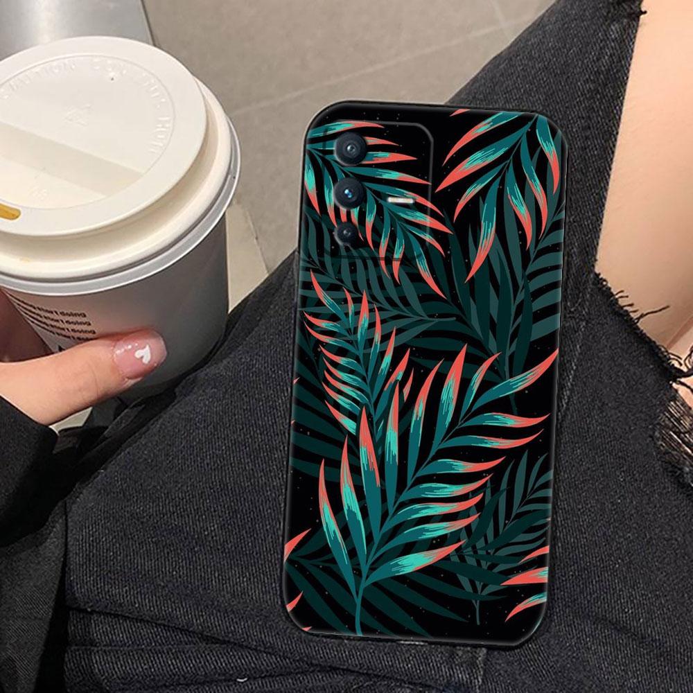 Vintage Banana Leaf Flower Cover Phone Case For VIVO S1 V17 V20 V21 V23 V23E V25 V25E V27 V27E V29 V29E V30 V30E V40 Case Funda