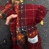 Red Plaid Scarf Women's Winter Scarf Imitation Cashmere Harry Potter Shawl Men Give Girlfriend New Models