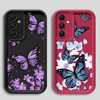 INS Retro Butterfly Case for Samsung Galaxy A52 A54 A31 A25 A26 A23 A34 A73 A32 A22 A21s A53 A24 Soft Cover