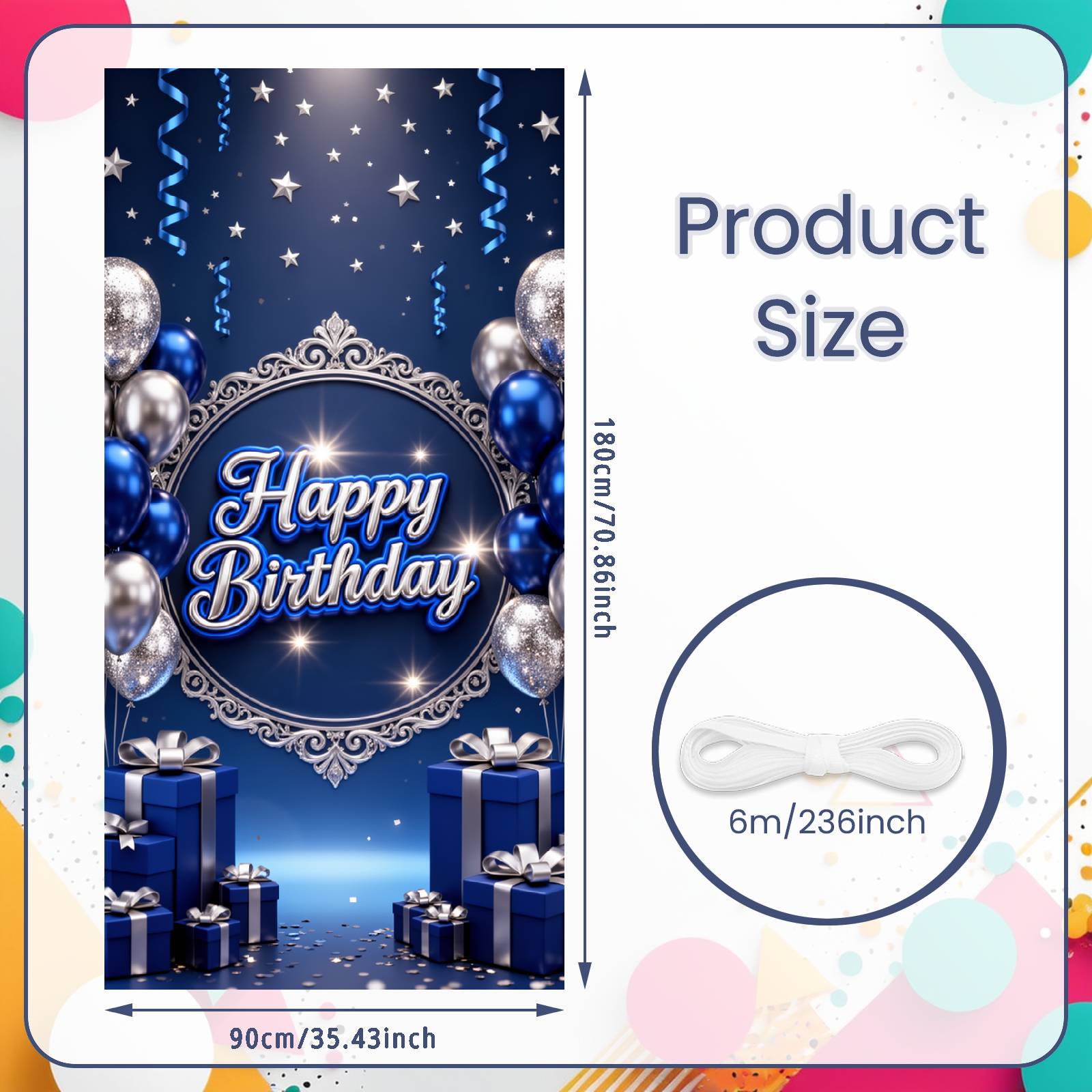 

Celebration Background Gift Box Decor Birthday Background Glam Birthday Banner Elegant Birthday Backdrop For Friend Reunions