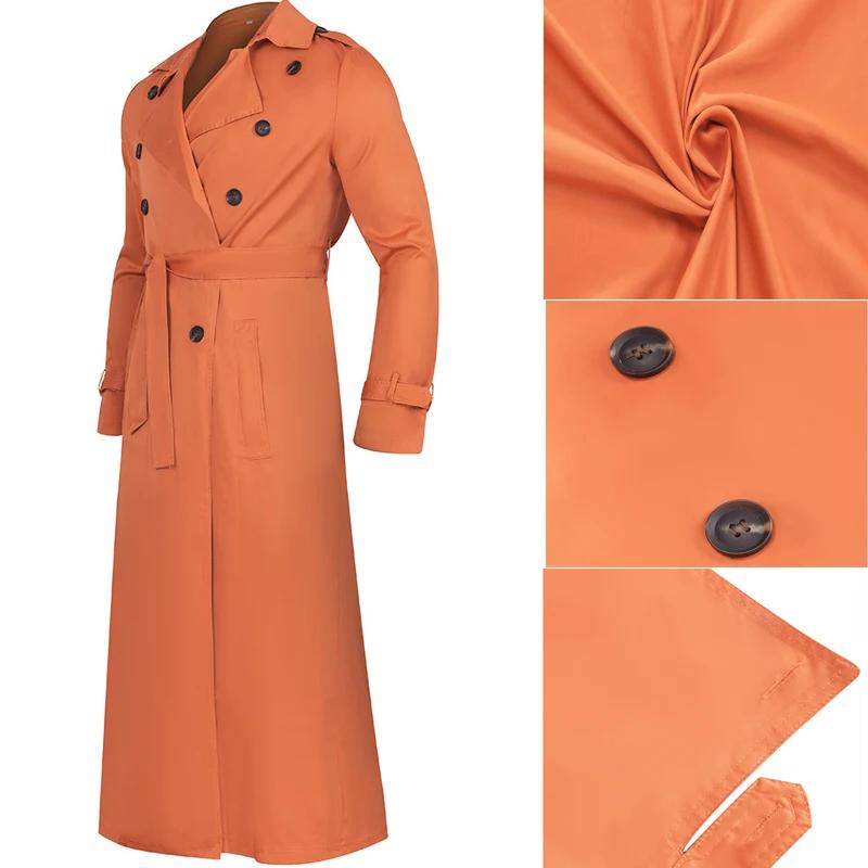 Streetwear Fashion Trench Men's Thin Coat Designer Overlong British Coats Man's Clothing with Epaulets Men's Jackets for Spring