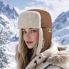 Unisex Winter Warm Trapper Hat with Ear Flaps Windproof Outdoor Cap