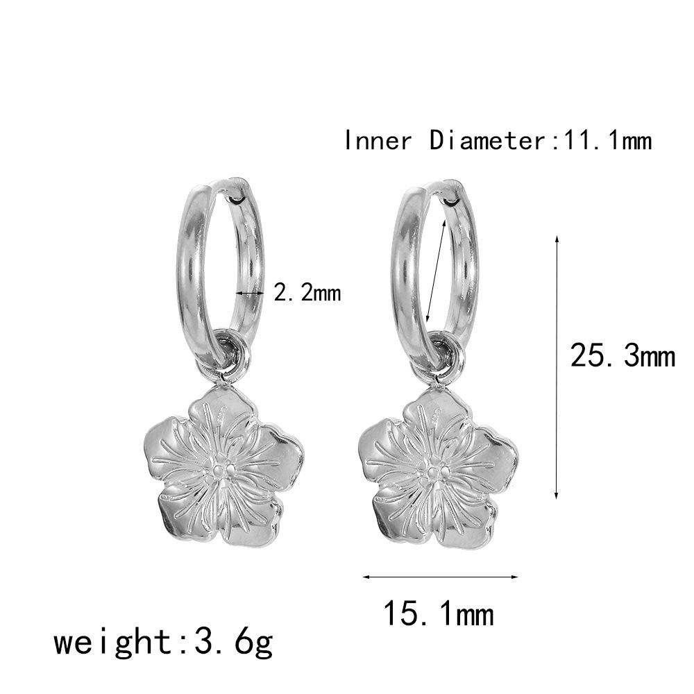 

Модные серьги-гвоздики из титановой стали в форме цветка, женские универсальные серьги-гвоздики из нержавеющей стали премиум-класса 18 карат