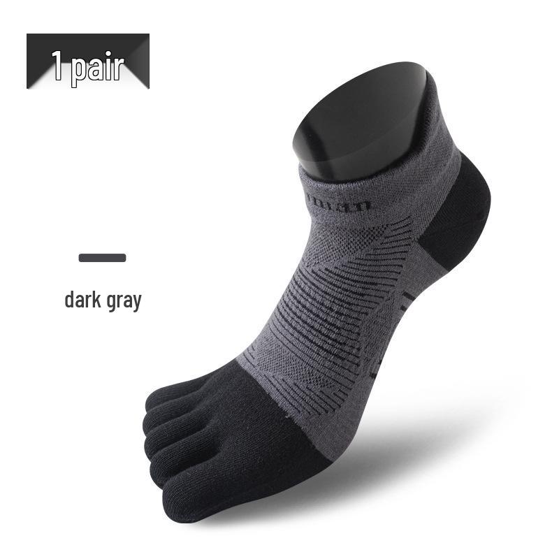 Calzini da Corsa Unisex a Cinque Dita CoolMax: Anti-Abrasione, Asciugatura Rapida, Lycra, Spesso, Design a Dita Separate per lo Sport