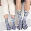 1 Pair Creative Funny Dog Monkey Chicken Pig Paw Novelty Socks Unisex Adult 3D Print Animal Paw Socks Gag Christmas Gifts