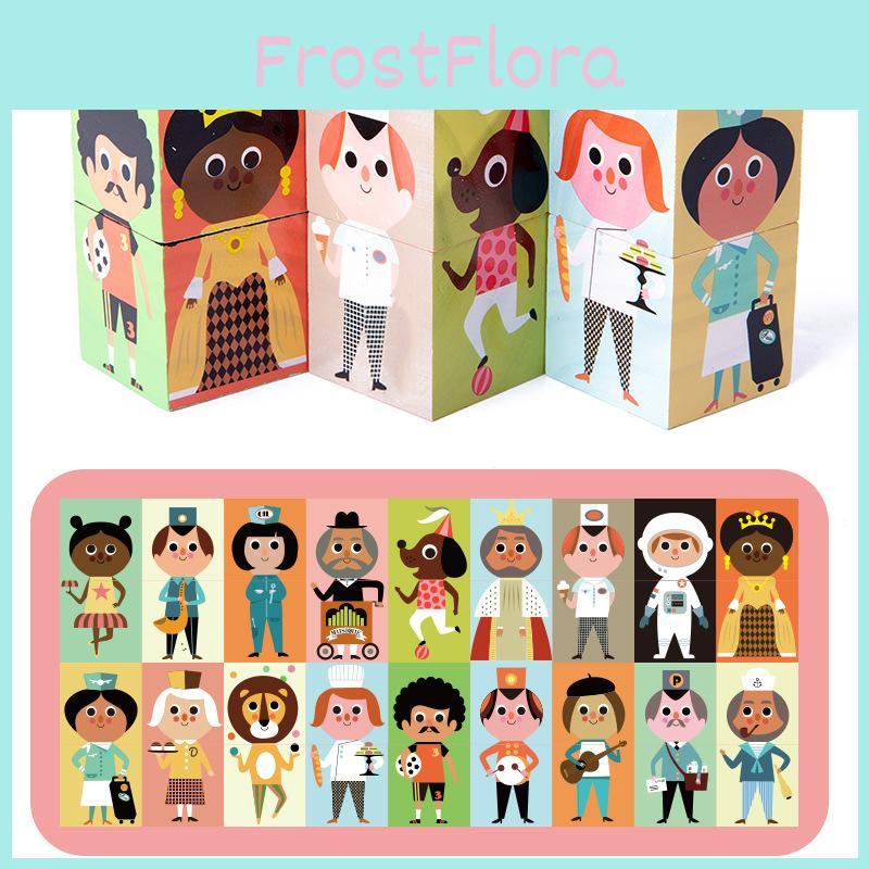 Building Kids Wooden Blocks With Creative Sixsided Puzzle For Thinking Logical