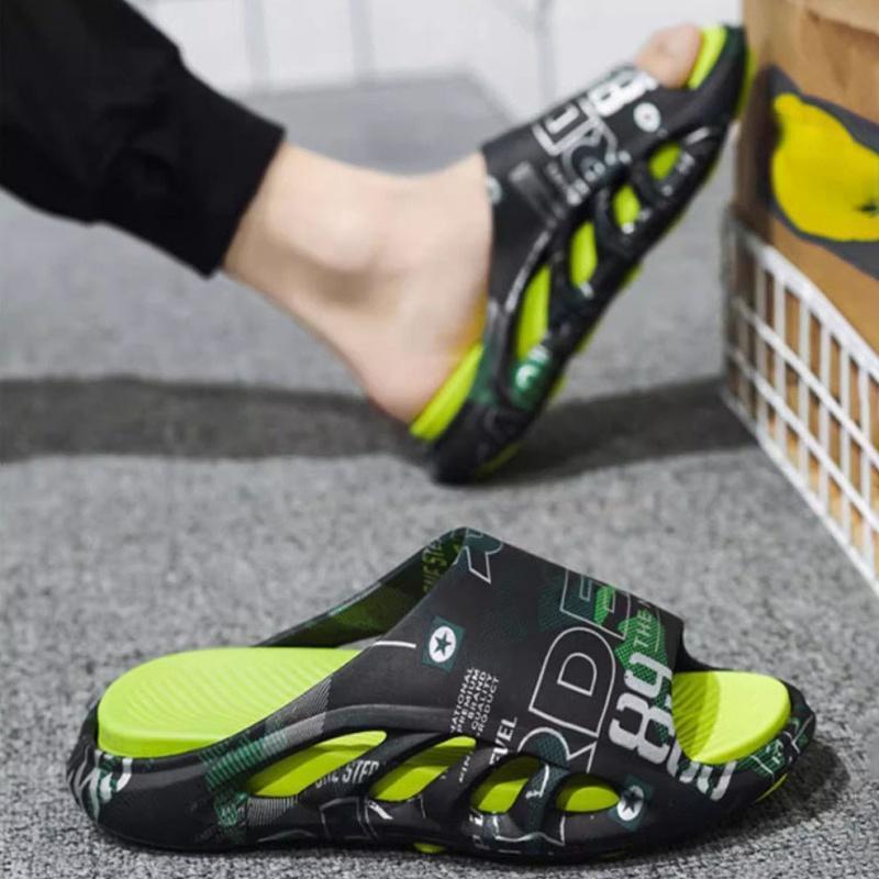 Summer Slippers Men Soft Bottom Indoor Home Platform Sandals Fashion Beach Shoes Couple Outdoor Non-Slip Bathroom Slides