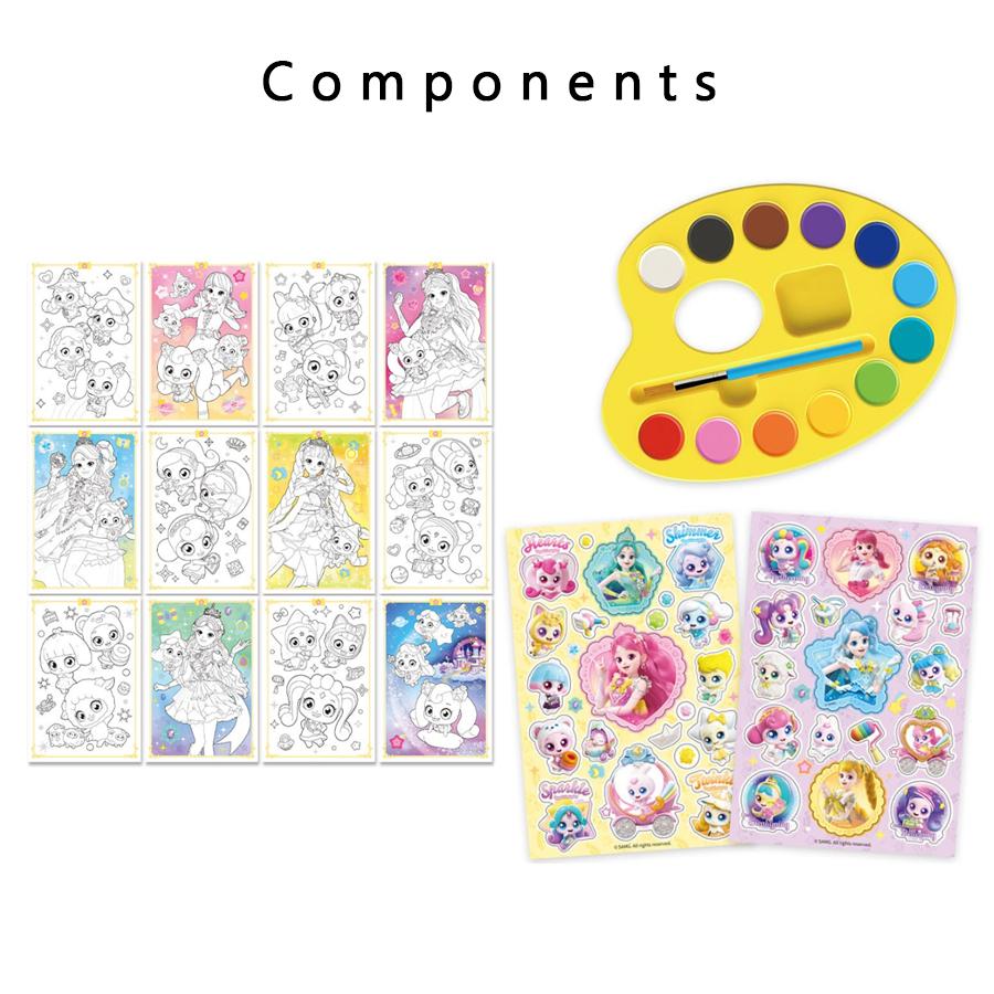 Made in Korea – Shooting Star Catch! Teenieping Season 5 Postcard Watercolor Coloring Set