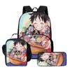 15 Inch One Piece Lightweight 3PCS School Backpack Set with Front Pocket, Lunch Bag, Pencil Case, Unisex for Boys Girls Age 6-10