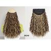 Seamless U-Shaped Water Wave Clip-In Hair Extensions, 6 Clips, 45cm, for Women, Volume Boost, Synthetic Fiber