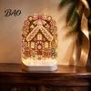 Acrylic Decorative Ornaments Christmas Pearl Light for Holiday Home Decor, LED Unique Lamp with Soft Glow Bedroom Bookshelf And Party Atmosphere
