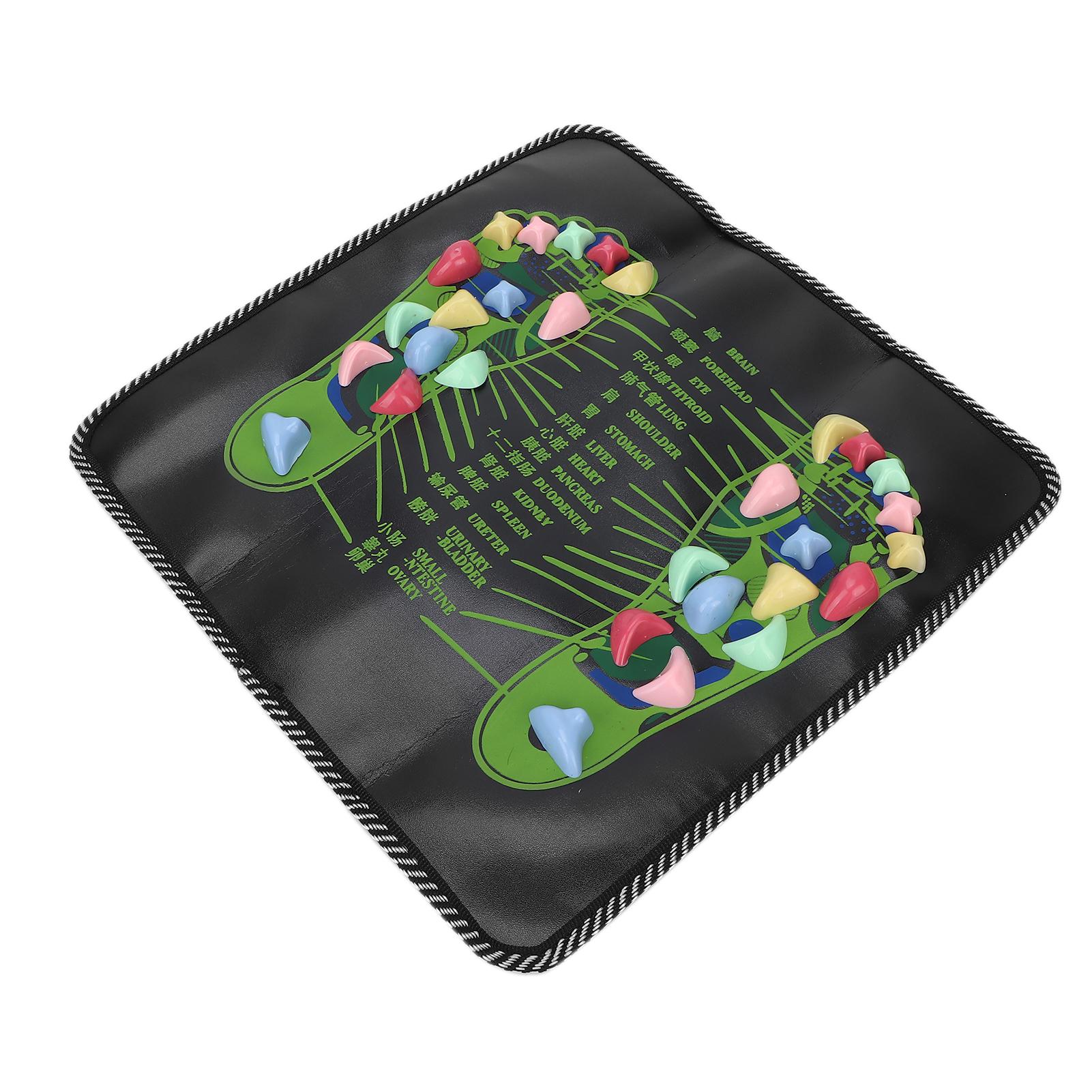 

Массажер для ног с камнями, успокаивающий массажный коврик для рефлексотерапии стоп, коврик для ходьбы, массажер