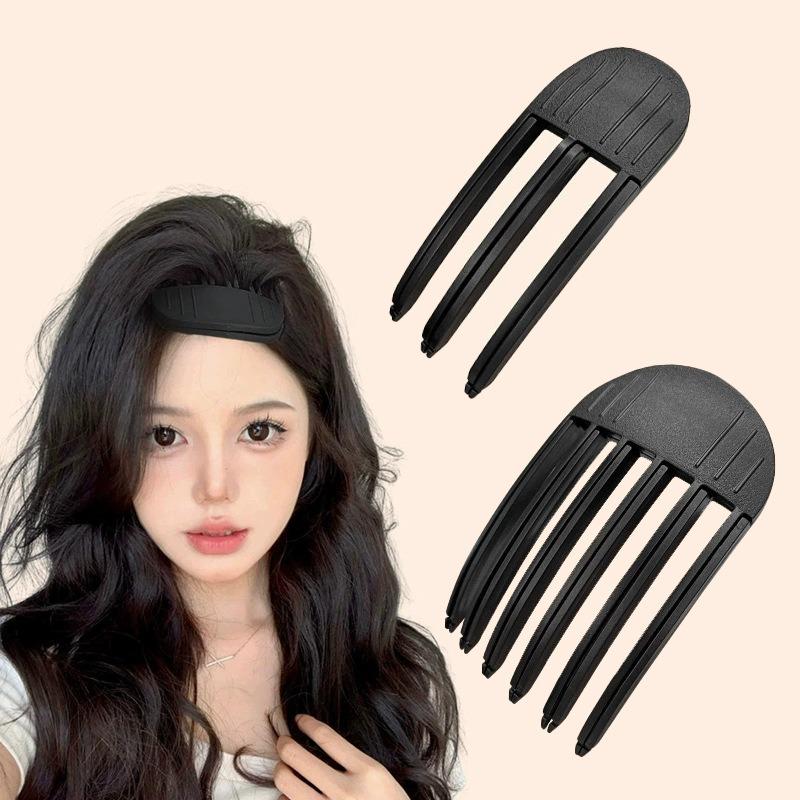 

2шт пушистые заколки для волос, завивка челки, заколки для корней волос, заколки для придания объема, женские завивки, фиксированная форма, заколки, модные заколки для придания объема волосам чёрный