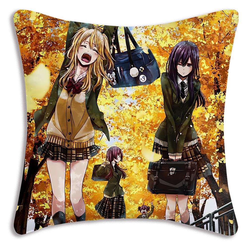 Cute GL Anime C-Citrus Hot Pillow Covers Cartoon Sofa Decorative Home Double-sided Printing Short Plush Cute Cushion Cover