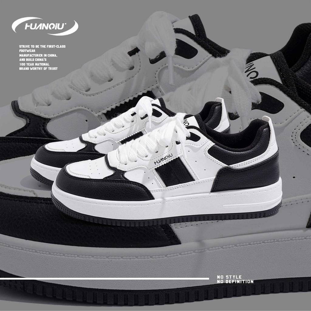 Global Classic Black and White Board Shoes New Niche Versatile Platform Shoes Breathable Soft Sole Casual Sports Shoes Men HY509