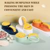 2-in-1 Plastic DIY Dumpling Mold Press with Bun Mould Dumpling Skin Making Tool Kitchen Supplies Portable