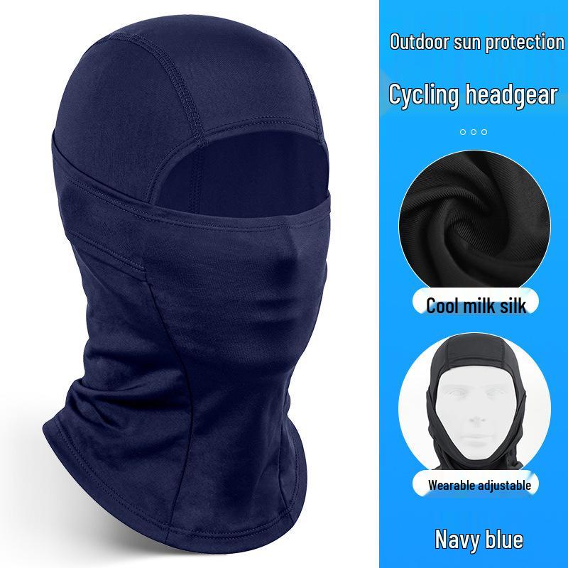 Quick-Dry Multifunctional Summer Cycling Face Mask: Breathable, Sun-Protective, Ice Silk Balaclava & Headband