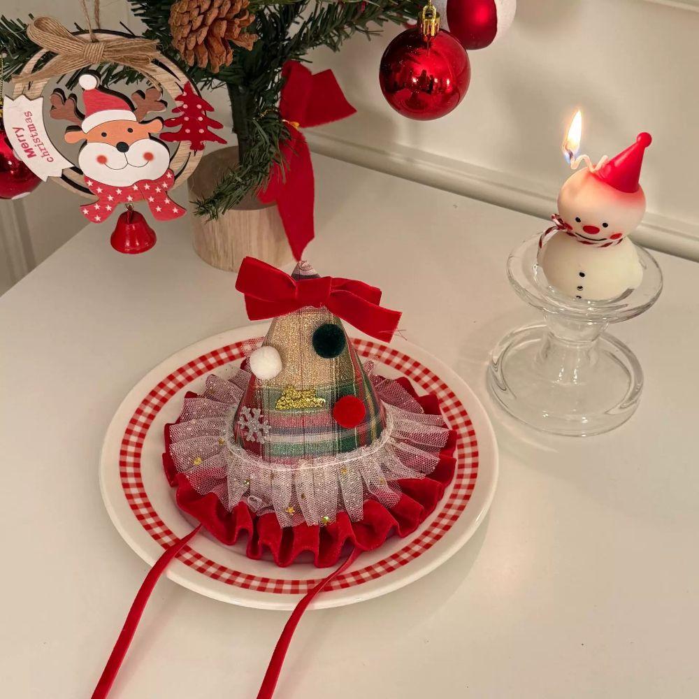 Shiny Sequin Santa Hat Headband Pointed Christmas Hat Hairpin Christmas Hair Clip Cute Toddler