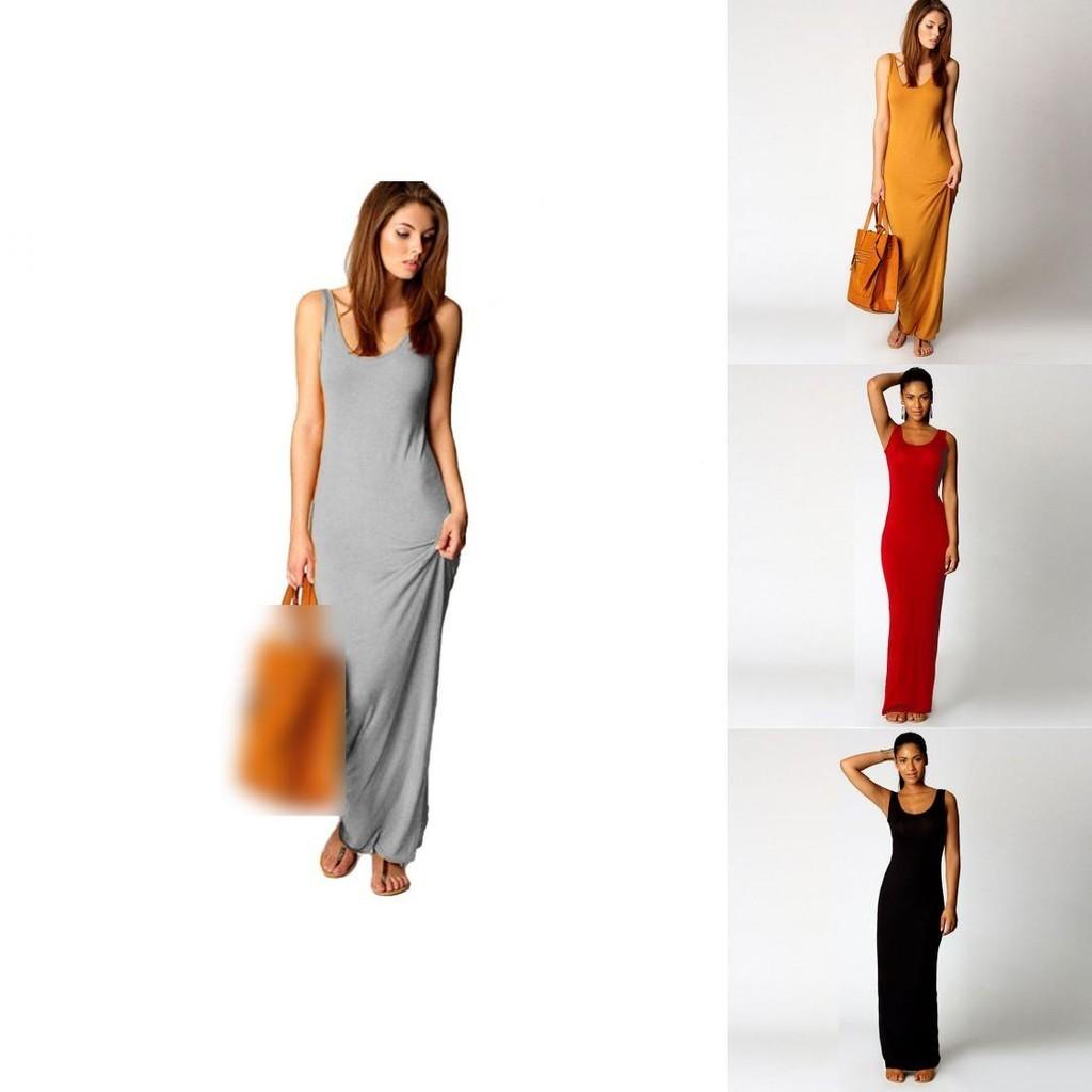 Elegantes ärmelloses Bodycon Maxikleid für Damen für Freizeit, Strand und den täglichen Gebrauch