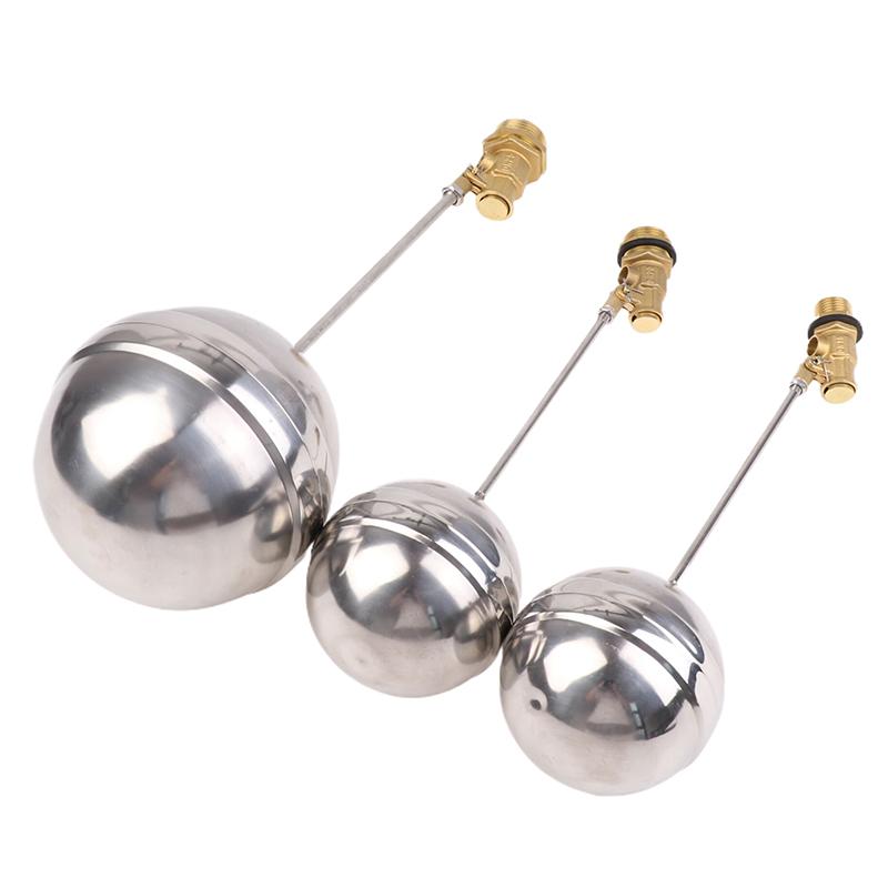 1/2" 3/4" 1" Brass Float Valve Cold And Hot Water Tank Floating Ball Valve Toilet Valve Ss201 Stem Flow Control Cistern