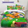 Son Goku Muster Bettwäsche, Steppbett Set Bettbezug Kissenbezug Zuhause Geburtstagsgeschenk (1 Bettbezug + 2 Kissenbezüge, ohne Füllung)