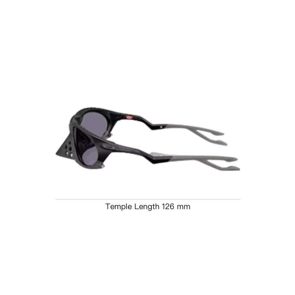 Oakley Muster Design Spritzgegossene Unregelmäßige Form Sonnenbrille Unisex-Sonnenbrille Schwarz 009437-01
