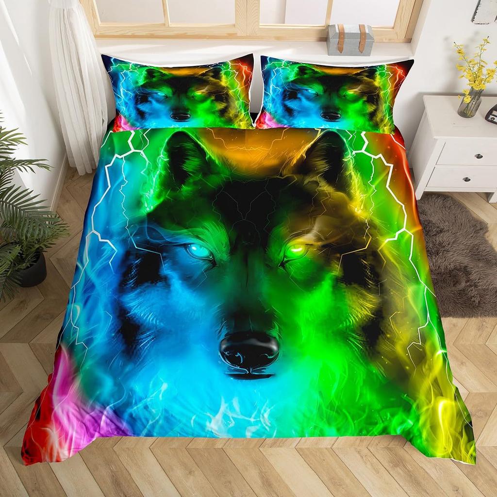 Red Agricultural Tractor Three-Piece Quilt Cover 3D Digital Printing Bedding Set Bed Cover