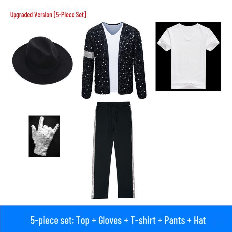 Michael Jackson Billy Jean Dance Costume Set for Kids & Adults