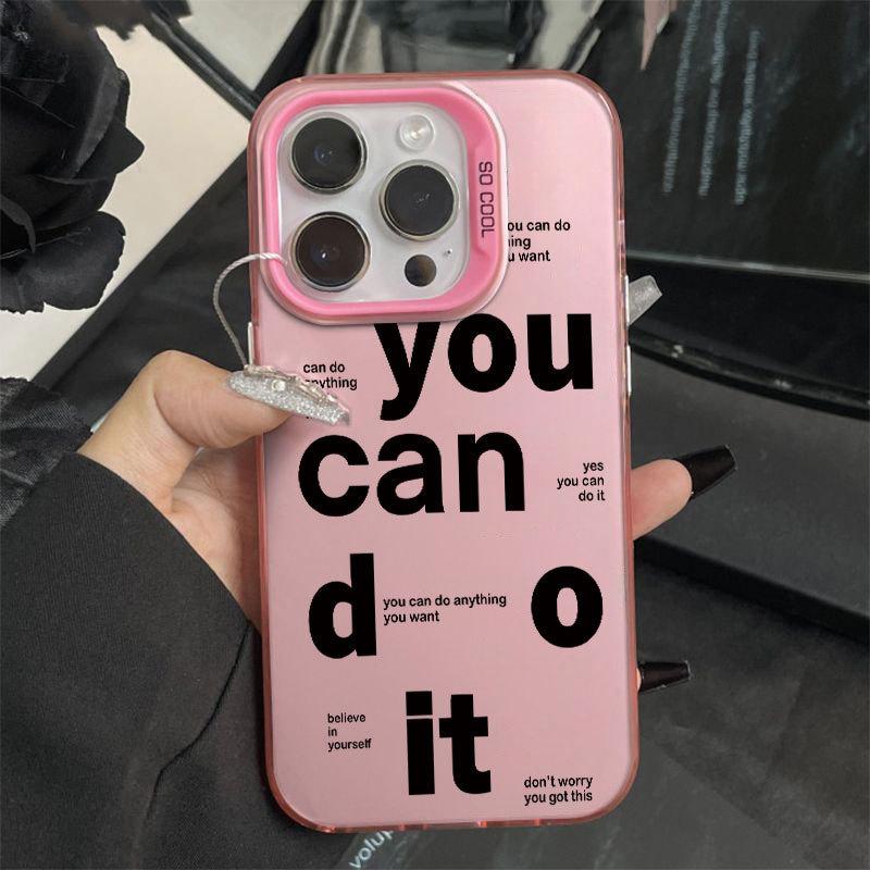 Letter English Applicable Apple 16Pro Mobile Phone Case iPhone15 Color Silver 1413 Laser 12promax11xsm