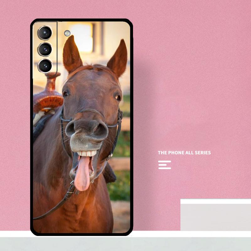 Funny Horse Animal Case For Samsung Galaxy S23 Ultra S20 FE S21 FE Note 10 20 S8 S9 S10 Plus S22 Ultra Cover