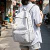 Schoolbag1011 Embroidery Letter Backpack School Bag College Student Large Capacity Backpack Breathable Lightweight Campus School Season