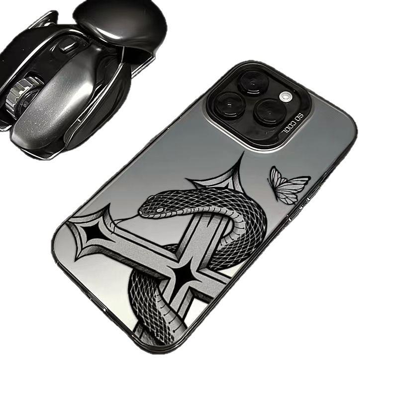 iPhone 15/16Promax Black Snake Case - New Cross-Border Design