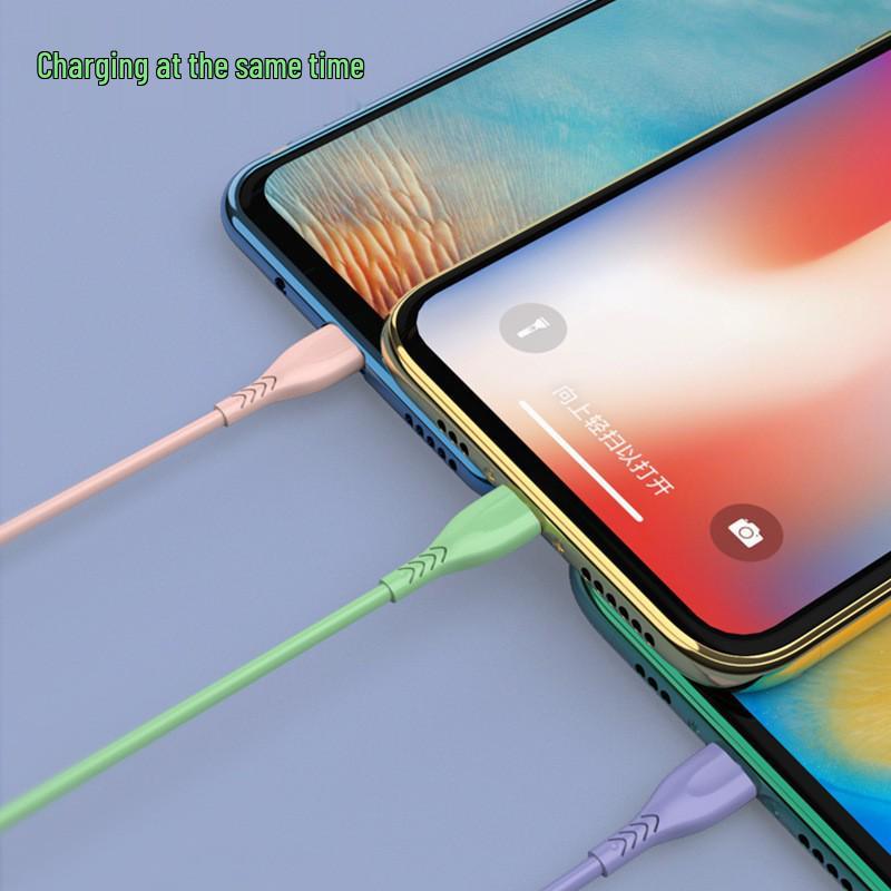 6A High-Speed 3-in-1 Charging Cable for Huawei, Apple, Android, TYPE-C USB Devices