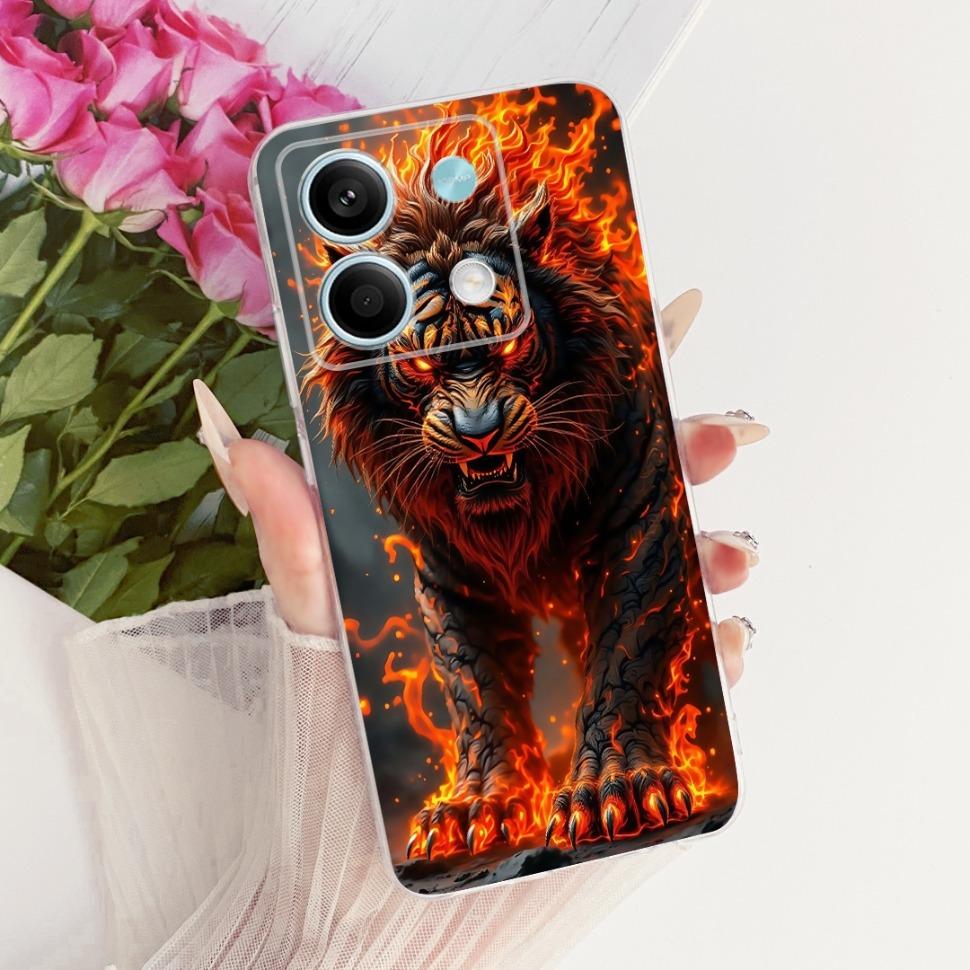 For Xiaomi Redmi Note 13 4G Casing Cool Tiger Horse Soft Silicone TPU Phone Case For Redmi Note 13 Note13 4G 5G Back Cover