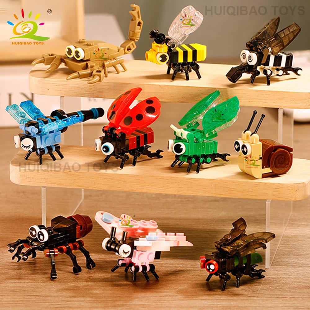 10in1 MINI Insect Butterfly Model Construction Brick Collection City Cartoon Scorpion Animal Bricks Instructive Playthings designed for Adult