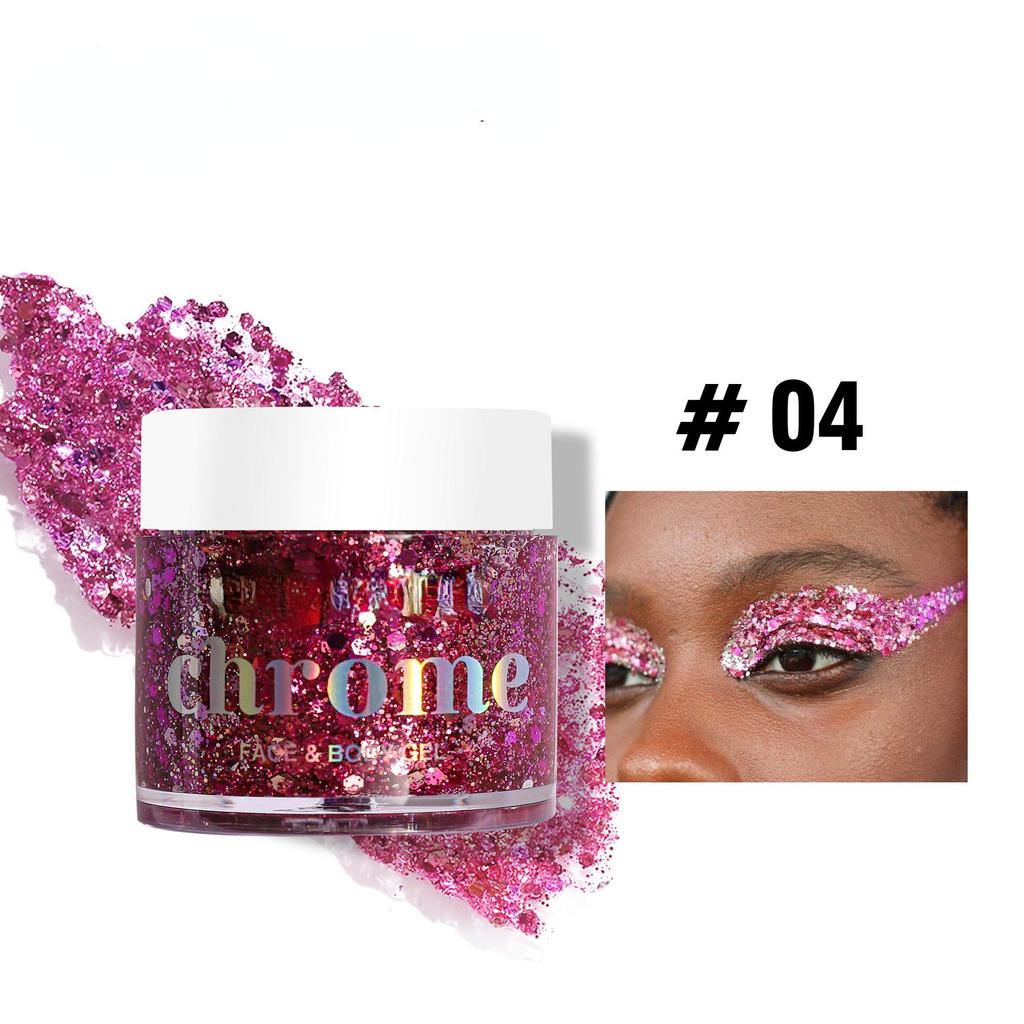 1 Box Sparkly Face Jewelry Laser Sequins Decorations Eye Shadow Nail Art Glitter Powder Body Art Stickers Makeup Festival Party