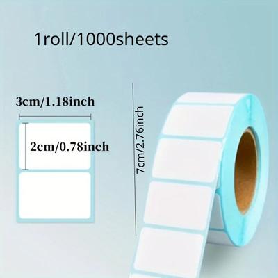 1 Rolle/1000 Blatt Mehrzweck-Selbstklebeetiketten, Beschriftbar, Geeignet für Behälter und Aufbewahrungsboxen