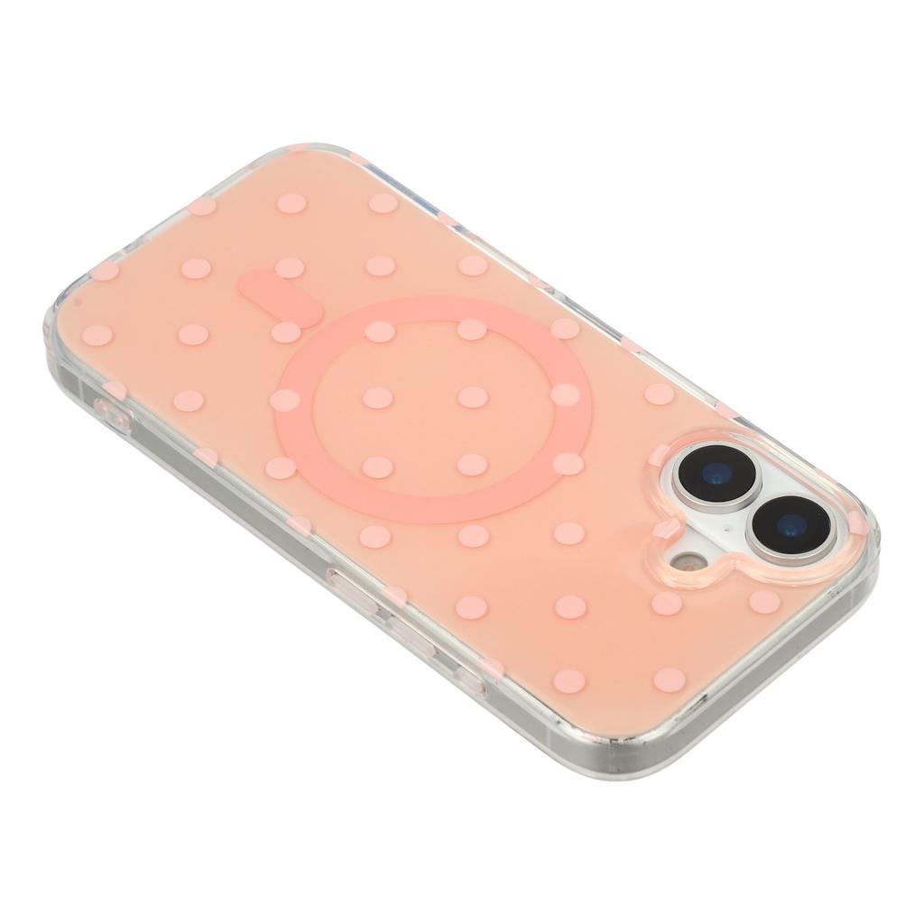 For iPhone 17 Case Polka Dot Pattern TPU + PC Phone Cover Compatible with MagSafe