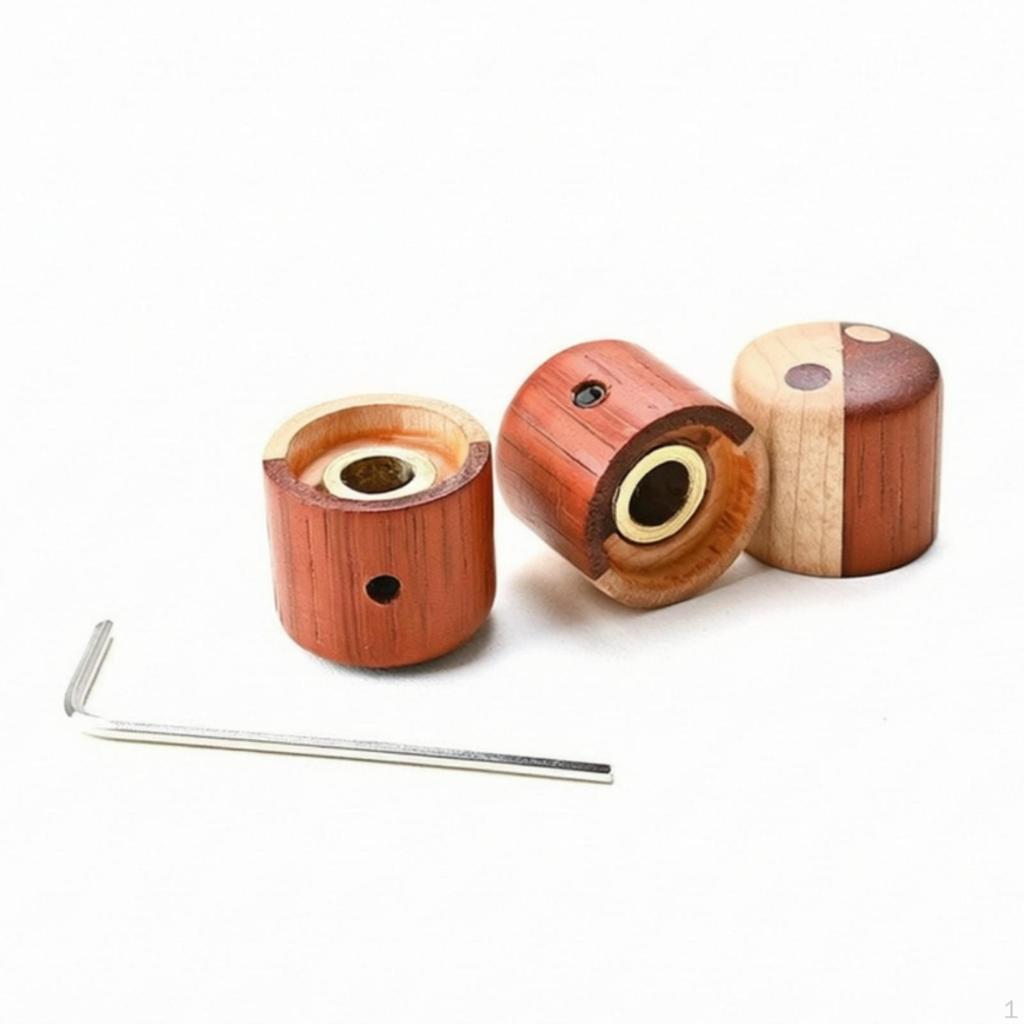 Guitar Knobs with Brass Insert Natural Potentiometer Knob High Hardness