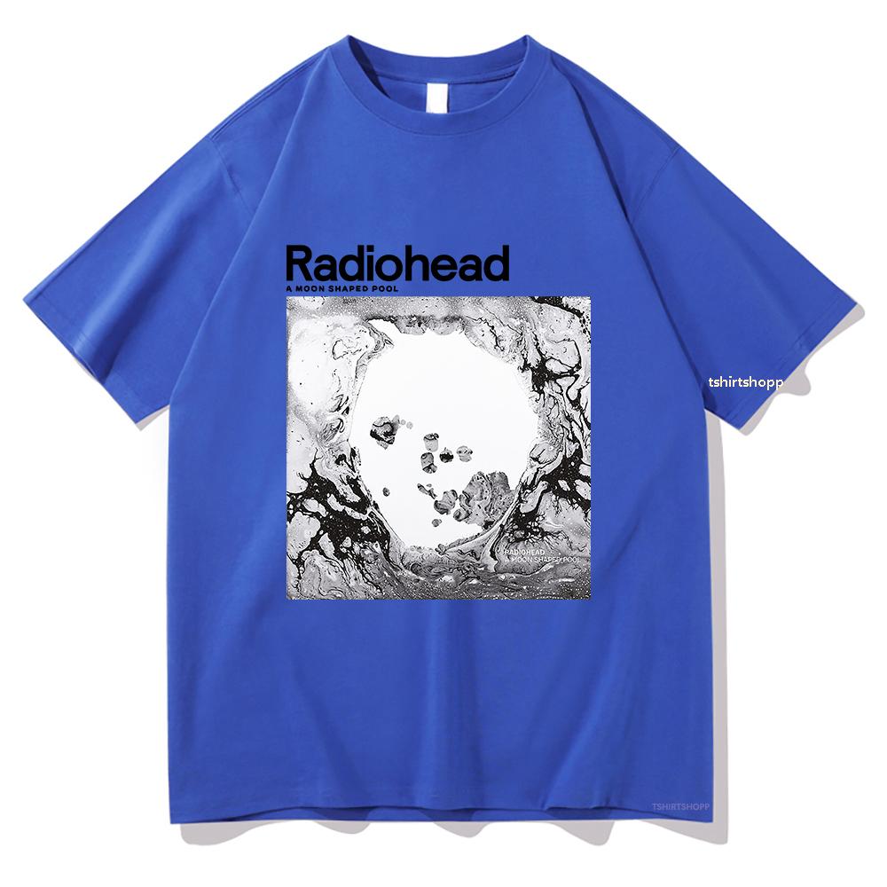 

Футболка з принтом «Місяць» Radiohead Чоловіча/Жіноча Харадзюку Вінтажний Графічний 100% Бавовна Класична Унісекс Високоякісна Футболка M