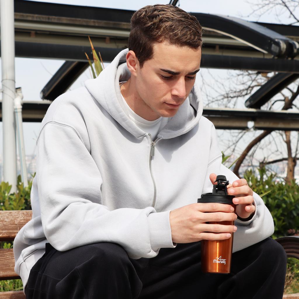 Any Morning SI231902 Travel Mug, 17 Oz, Copper