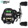 Electronic Bait Fishing Reel Waterproof LED Screen USB and Solar Charging High Speed Ratio Anti-seawater Corrosion Fishing Long-distance Casting