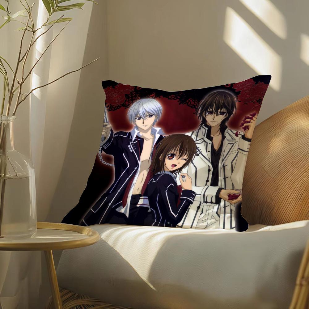 Classic Comic Cartoon V-Vampire Knight Pillow Case Pattern Printed Pillowcase For Living Room Sofa Cushion Cover & Bedroom Decor