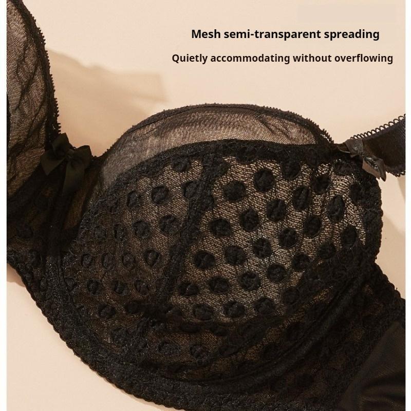 Thin Full Cup Set Underwear Panties for Large Breasts Anti-sagging and Gathered Bras for Large Sizes