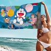 Cartoon D-Doraemon Microfiber Blanket Quick Drying Beach Towels Oversized Printing Super Absorbent Pool Towel Blanket