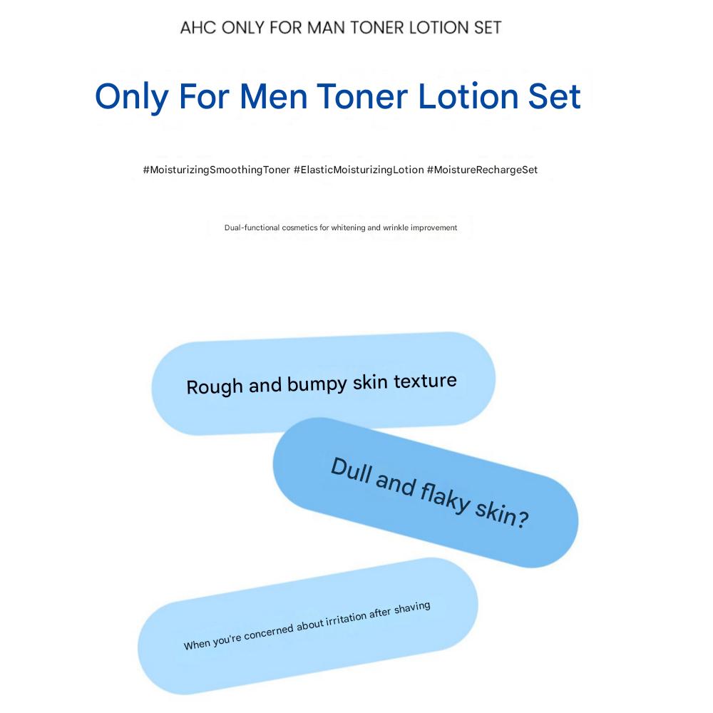 [Geschenk für Männer] AHC Only For Men Hautpflege 2-teilig + Verpackungsbox Set  (Toner 150 ml + Emulsion 150 ml)
