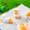 6 Pcs Mini Goose Figurines Resin Miniature White Goose Statues Bonsai Planter Goose Ornament for Micro Landscape Fairy Garden Decor